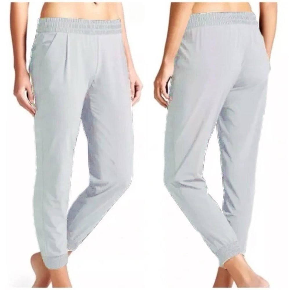 EUC Athleta Women's Aliso Jogger Pant Silver Gray Size 6